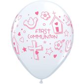 11C FIRST COMMUNION WHITE W/PINK INK (BAG 50)(D) sale