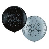 30C HB SPARKLES & SWIRLS ONYX BLACK & SILVER (PACK2)(D)sale