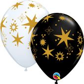 11C STAR PATTERNS GOLD ON BLACK & WHITE (BAG 50)(D) sale